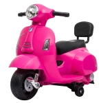 AIYAPLAY Moto Elettrica per Bambini 1.5-3 Anni MINI VESPA GTS 6V, Rosa