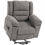 HOMCOM Oversized Riser Recliner Chair with Massage and Heat, Power Lift Recliner for Elderly with Wide Seat and Back, Grey