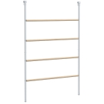 PawHut Zitladder voor Kippen, 4 Zitstangen, Weerbestendig, voor 4-6 Kippen, Staal/Hout
