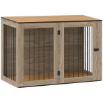 PawHut Hundebox, Haustierbox für große Hunde, Hundehütte, Indoor, 106 x 60 x 76 cm, Eiche