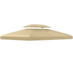 Outsunny Ersatzdach für Pavillon 3 x 4 m wasserabweisend Pavillondach mit Doppeldach Beige