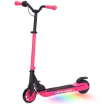 SPORTNOW Patinete Eléctrico Plegable de +6 Años Motor 120 W Autonomía 6 KM MAX 10 KM/H Ruedas de 5" - 5,5" Altura Ajustable Rosa