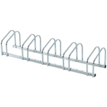 HOMCOM Bike Stand Parking Rack Floor or Wall Mount Bicycle Cycle Storage Locking Stand 145W x 33D x 27H (5 Racks, Silver)