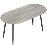 HOMCOM Esstisch Ausziehbar 120-160 x 80 cm Esszimmertisch für 4-6 Personen mit  Landhaus-Stil für Küche, Esszimmer, Grau