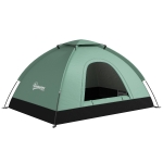 Outsunny Lichte, stabiele, waterdichte koepeltent voor 2 personen, familietent met deur & venster, draagtas, haak, donkergroen