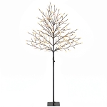 HOMCOM LED-Kirschblütenbaum 150 cm mit 160 LEDs, künstlicher Leuchtbaum mit 20 biegsamen Zweigen, Weihnachtsdeko