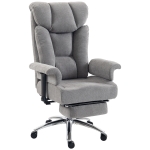 HOMCOM Big and Tall Office Chair, 250 kg Heavy Duty Executive Desk Chair with Adjustable Padded Armrests and High Back, Grey