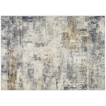 HOMCOM Vloerkleed van polyester met modern artistiek patroon, wasbaar, grijs