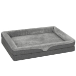 PawHut Hondenbed met verhoogde randen, antislipbodem en wasbare hoes, waterafstotend, 91 x 68 x 16 cm