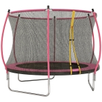 SPORTNOW 10ft Outdoor Trampoline with Enclosure Net, Spring Cover, Pink