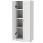 HOMCOM Narrow Bathroom Cabinet, Slim Storage Cabinet with 2 Doors & 4 Tiers, Freestanding Narrow Cupboard