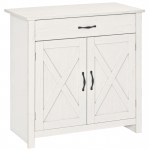 HOMCOM Aparador de Cozinha com 1 Gaveta e Prateleira Interior Ajustável Móvel Auxiliar Decorativo 80x39,7x80 cm Branco