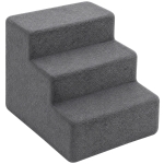 PawHut Hundetreppe 3-Stufig Abnehmbarer Bezug Für Kleine Hunde 35 cm Dunkelgrau