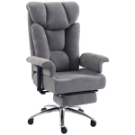 HOMCOM Big and Tall Office Chair, 250 kg Heavy Duty Executive Desk Chair with Adjustable Armrests and High Back, Dark Grey