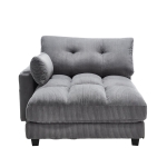Palm-Sessel mit austauschbaren linken und rechten Armlehnen, drei Becherhaltern und einer Seitentasche, USB-Anschlüssen an den Seitenlehnen, 140L x 112B x 81H, Grau
