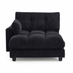 Palm-Sessel mit austauschbaren linken und rechten Armlehnen, drei Becherhaltern und einer Seitentasche, USB-Anschlüssen an den Seitenlehnen, 140L x 112B x 81H,Schwarz