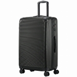 HOMCOM Valigia Rigida Grande 116L Espandibile con 4 Ruote e Lucchetto TSA, 50x33x77 cm, Nero