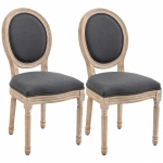 HOMCOM set van 2 eetkamerstoelen 49 cm x 56 cm x 96 cm