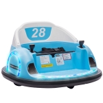 AIYAPLAY Autoscooter, 360° Rotation, 2 km/h Geschwindigkeit, Sicherheitsgurt, LED-Lichter, Musik und Hupe, Blau