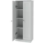 HOMCOM Narrow Bathroom Cabinet, Slim Storage Cabinet with 2 Doors & 4 Tiers, Freestanding Narrow Cupboard