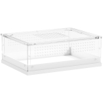 PawHut Acrylic Reptile Terrarium with Top Sliding Door, Vents, for Leopard Gecko, Hognose Snake, Tarantula