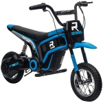 HOMCOM 24V Electric Motorbike 16km/h with Twist Grip Throttle, Enhanced Power and Extended Range - Blue