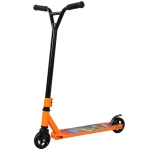 SPORTNOW Stuntstep voor volwassenen en jongeren, trickstep met 100 mm PU-wielen, 360° stalen Y-stuur, aluminium deck, ABEC-7, oranje