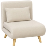 HOMCOM 2-in-1 fauteuil, relaxfauteuil en gastenbed, 72 x 78 x 79 cm, grijs