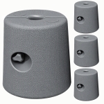 Outsunny Lot de 4 Pieds de tonnelle pop-up remplis d'eau ou de sable pieds de sol pour pavillon en HDPE avec vis de sécurité