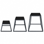 SPORTNOW Plyo Box Set van 3 30,5/45,8/61 cm, stapelbare stalen sprongboxen tot 200 kg