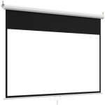 HOMCOM Telo per Proiettore 84" Rapporto 16:9, Fissaggio a Muro e Soffitto per Casa e Ufficio, Bianco