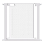 PawHut Barrière de sécurité pour animaux domestique avec fermeture automatique double verrouillage largeur 75-82 cm blanc