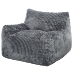 HOMCOM Vloerfauteuil voor volwassenen, grote cloud lounge zonder frame, met rugsteun en armleuningen, geen montage, grijs