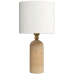 HOMCOM Vintage tafellamp E27 met stoffen kap en snoerschakelaar, 48 cm, beige