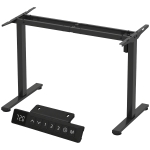 HOMCOM Schreibtischgestell ergonomisch höhenverstellbar Tischgestell elektrisch Stahl Schwarz