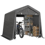 Outsunny 9 X 7.5ft Temporary Outdoor Equipment Shed - Dark Grey