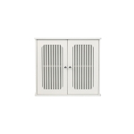 Wall-Mounted Bathroom Cabinet with Louvered Double Doors, Modern Medicine Cabinet for Bathroom and Hallway, 60L x 20W x 52H cm, White