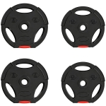 SPORTNOW Weight Plates Set, with Two 5kg and Two 2.5kg weights, Black