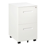 Vinsetto Rolcontainer, archiefkast, scheidingswand, centraal afsluitbaar, stalen behuizing, 5 wielen, wit, 39 x 48 x 67 cm