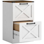 HOMCOM Arquivador com 2 Gavetas com Trilho Suspenso para A4 e Carta 40x40x71 cm Branco