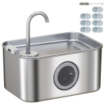 PawHut Kattenfontein 3,2L met stille pomp en actieve koolfilter