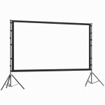 HOMCOM Ecrã de Projeção 100 Polegadas Formato 16:9 HD 4K/8K Frente e Verso com Suporte para Interior e Exterior Branco