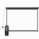 HOMCOM Ecran pentru Proiector 100" Format 4:3 Reglabil cu Telecomandă, 203x152cm, Negru