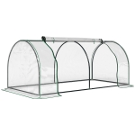 Outsunny kas, kweekkas met deur, koude kas, plantenkas, plantenteelt, staal PVC, 200 x 100 x 80 cm