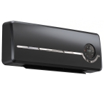 HOMCOM Încălzitor mural ceramic 1000/2000W, radiator electric, ventilator, termostat, minuterie, 50x18,6x12,9cm, negru