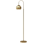 HOMCOM Lampadar pentru Living, Lampă de Podea Modernă 40W, Soclu E27, Înălțime Reglabilă, Abajur Orientabil, Auriu