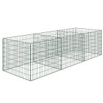 Outsunny Compostbak 1680 Liter, 270 x 90 x 70 cm, 3-delig, van Staal, Weerbestendig, Groen