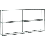 Outsunny Drielaagse Bloemenstandaard, Plantenrek voor Kassen, Schuren, Garages, 222x30x114 cm, Donkergroen