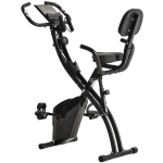 HOMCOM Hometrainer fietstrainer trainingsfiets voor thuis staal wit