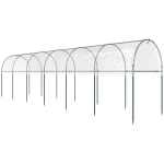 Outsunny Serre de jardin serre à tomates 7 arceaux en acier bâche en plastique 6 x 1,23 x 1,71 m vert